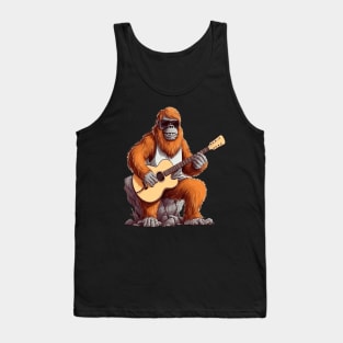 Bigfoot playing Guitar Tank Top